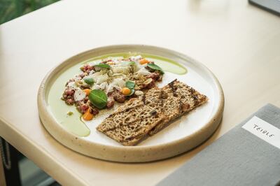 Bib Gourmand restaurant Teible serves a beef garum that pays homage to Anthony Bourdain's steak tartare. Photo: Teible