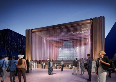 The Netherlands' pavilion at Expo 2020 in Dubai. Expo 2020 Dubai