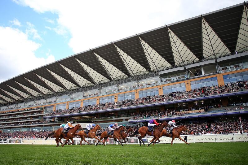 The runners and riders in the Sandringham Stakes on day four of Royal Ascot at Ascot Racecourse in Ascot, England. Getty Images