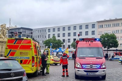 Several people were injured in the attack in Mannheim. AP 