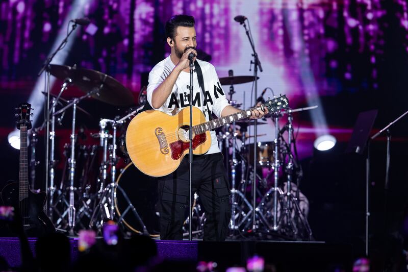 Pakistan singer Atif Aslam performs at Jubilee Stage. Christophe Viseux / Expo 2020 Dubai