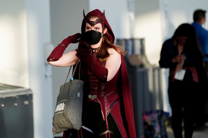 Caitlin Bryson, who dressed as Marvel Comics' Scarlet Witch. Reuters