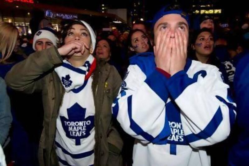 The Toronto Maple Leafs fans and players were left in shock by their collapse to the Boston Bruins.