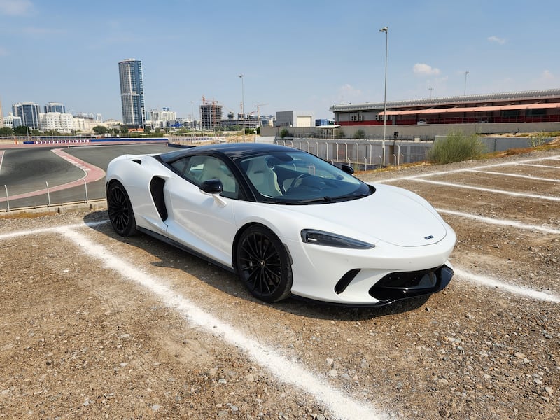 The McLaren GT outside Dubai Autodrome. All photos: SWP