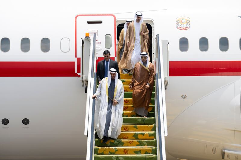 President Sheikh Mohamed arrived in Ethiopia on an official visit on Friday