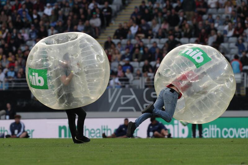Half-time entertainment at Eden Park on Sunday. Getty