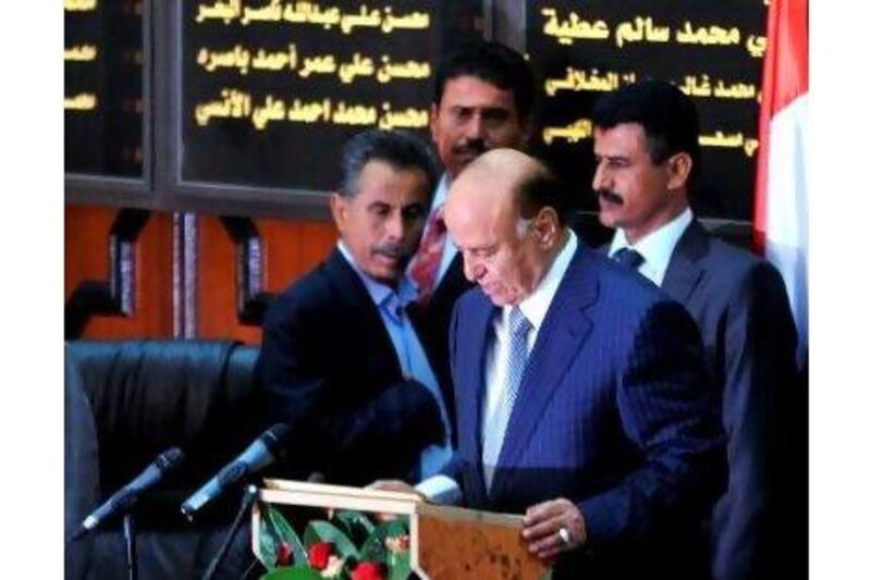 The new president of Yemen, Abdrabu Mansur Hadi, has his work cut out for him, a reader says. Yahya Arhab / EPA