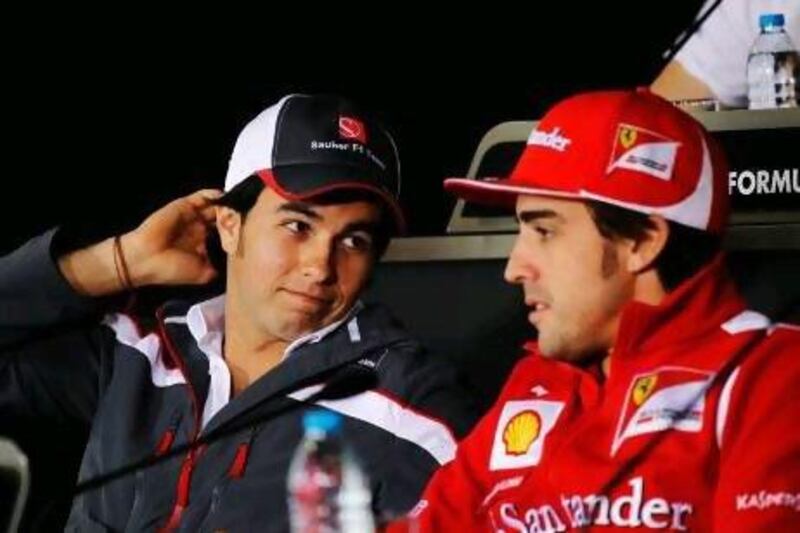 Sauber’s Sergio Perez and Ferrari’s Fernando Alonso did not have much to say about next week’s race in Bahrain during yesterday’s media conference in Shanghai.