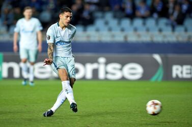 Leandro Paredes in action for Russian club Zenit St Petersburg. The Argentine midfielder on Tuesday completed a move to Paris Saint-Germain. Reuters