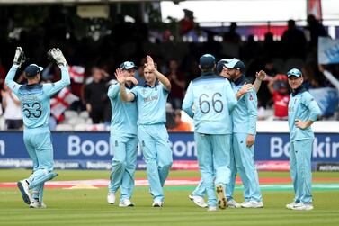 England have restricted New Zealand to 241-8 in the final of the Cricket World Cup at Lord's. Peter Cziborra / Reuters