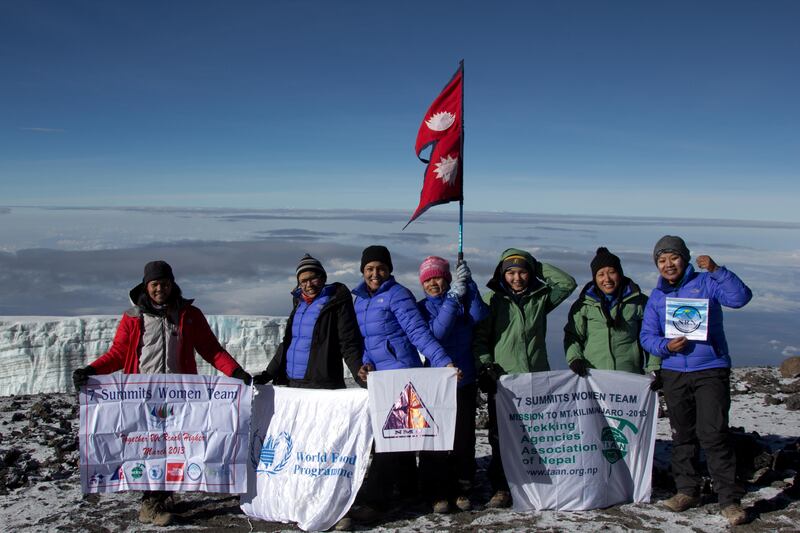 Weekend story about a group of women planning to scale all the major seven summits of the world.

Photo courtesy WFP/Jen Kunz