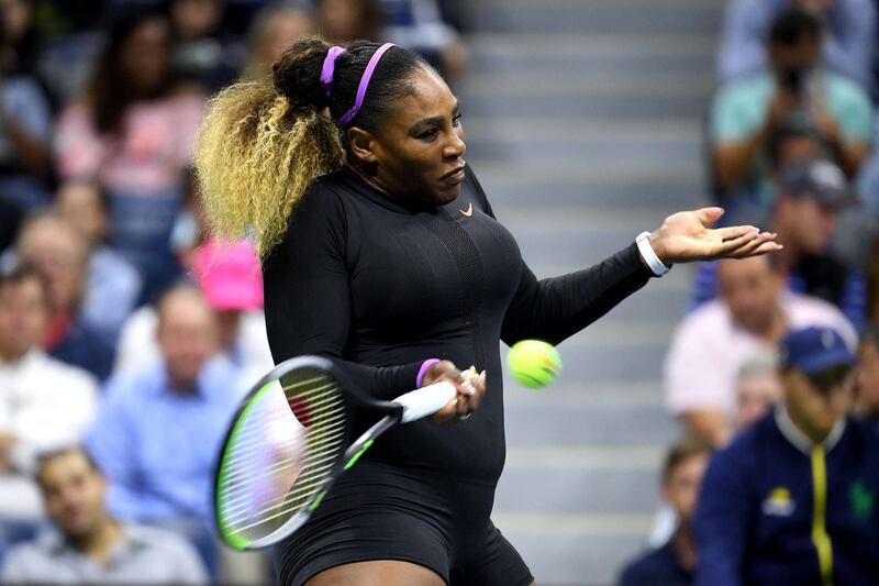 Serena Williams returns a shot. AFP