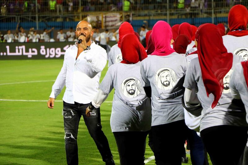 <p>A performance during the&nbsp;&nbsp;Arabian Gulf Super Cup match played in Cairo, Egypt. Courtesy AGL</p>
