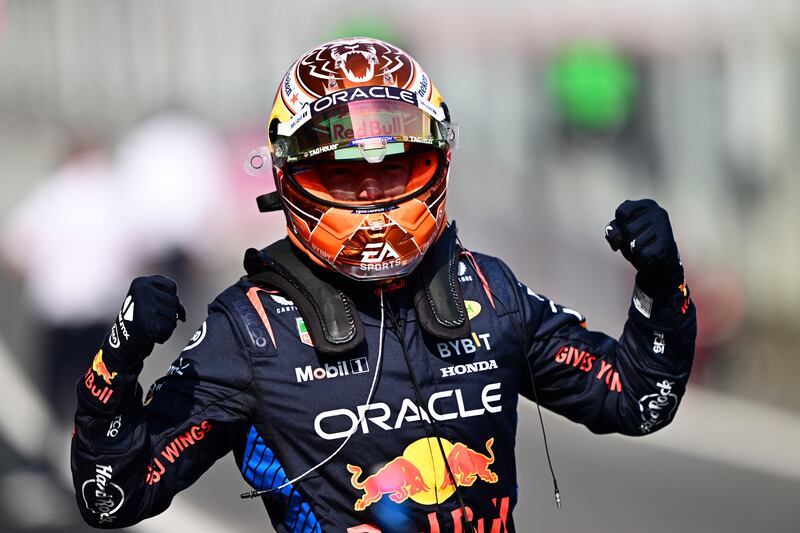 Red Bull driver Max Verstappen after securing pole position for Sunday's Austrian Grand Prix during qualifying on Saturday, June 29. Christian Bruna