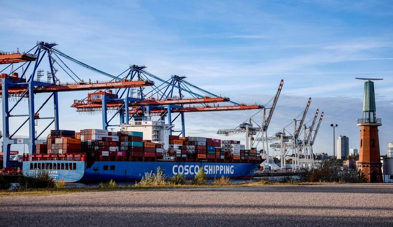 Germany's export-driven economy grew by 0.3 per cent in the third quarter. AFP