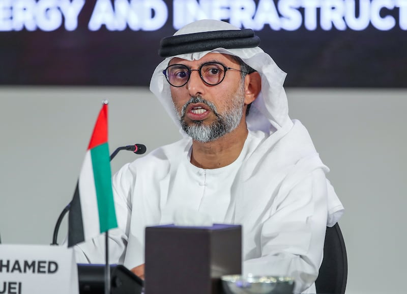 Minister of Energy and Infrastructure Suhail Al Mazrouei says the UAE considers solar to be integral to its response to climate change. Victor Besa / The National