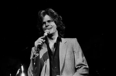American singer BJ Thomas performs on stage at Loop Alive at the Chicago Theater in Chicago Illinois, February 14, 1982.  (Photo by Paul Natkin/Getty Images)