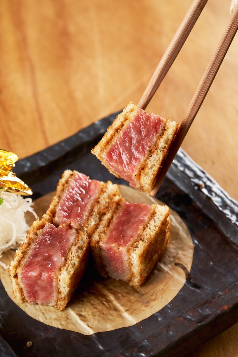 Try Wagyu katsu sando with Japanese milk toast bread and tonkatsu at Michelin-starred 99 Sushi. Photo: 99 Sushi Bar & Restaurant