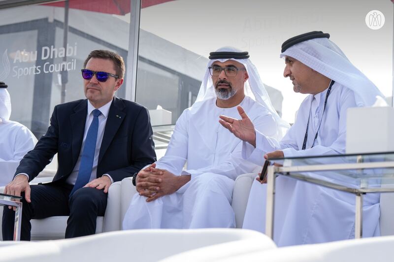 Sheikh Khaled at the Bike Abu Dhabi Festival.