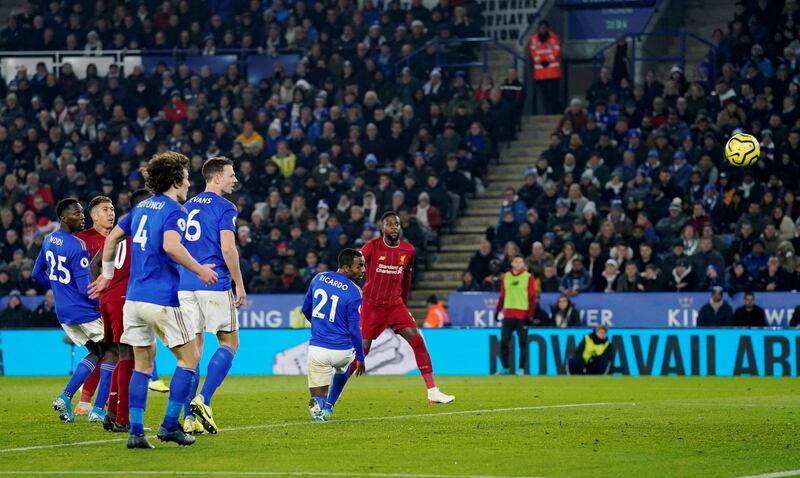 Roberto Firmino scores Liverpool's third goal. Reuters