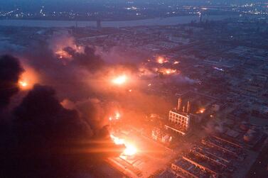 Smoke billows from fires caused by an explosion at a chemical plant in the Chinese city of Yancheng on March 21, 2019. Reuters