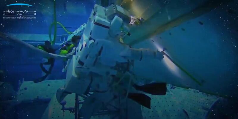 Located at the Neutral Buoyancy Lab (NBL), the indoor pool is 12-metres deep and has 2.4 million litres of water. It helps simulate microgravity and allows astronauts to work on a replica of the International Space Station placed underwater