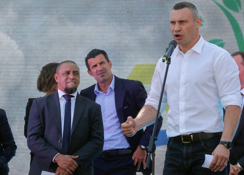 Klitschko has said his countrymen and women will fight for their future, if Russia invades. . EPA