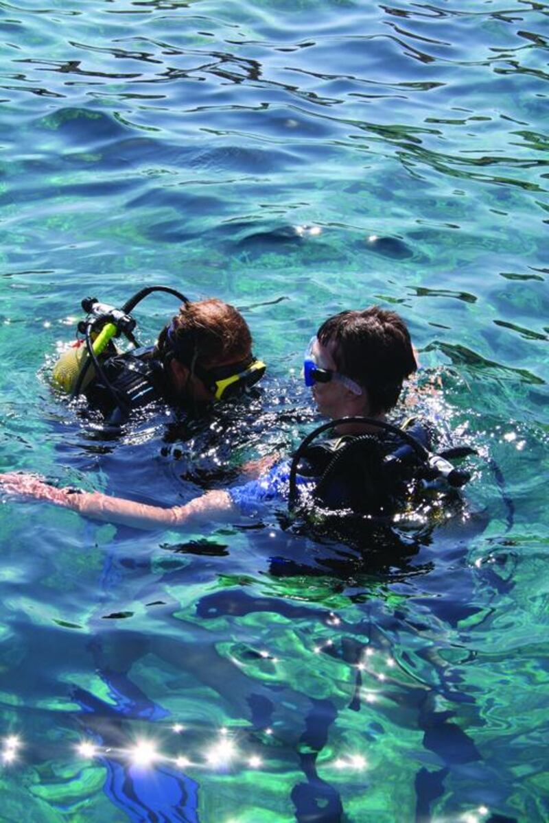 A diving lesson in Kas, Turkey. Courtesy Exodus