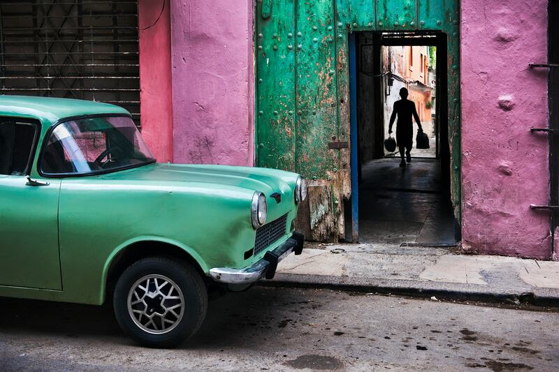 'Man Walks in Alleyway. Havana, Cuba, 2010'.