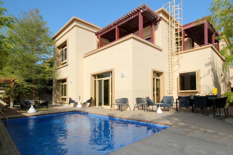 A five-bedroom villa in Golf Gardens, Abu Dhabi has hit the market. Courtesy of Crompton Partners