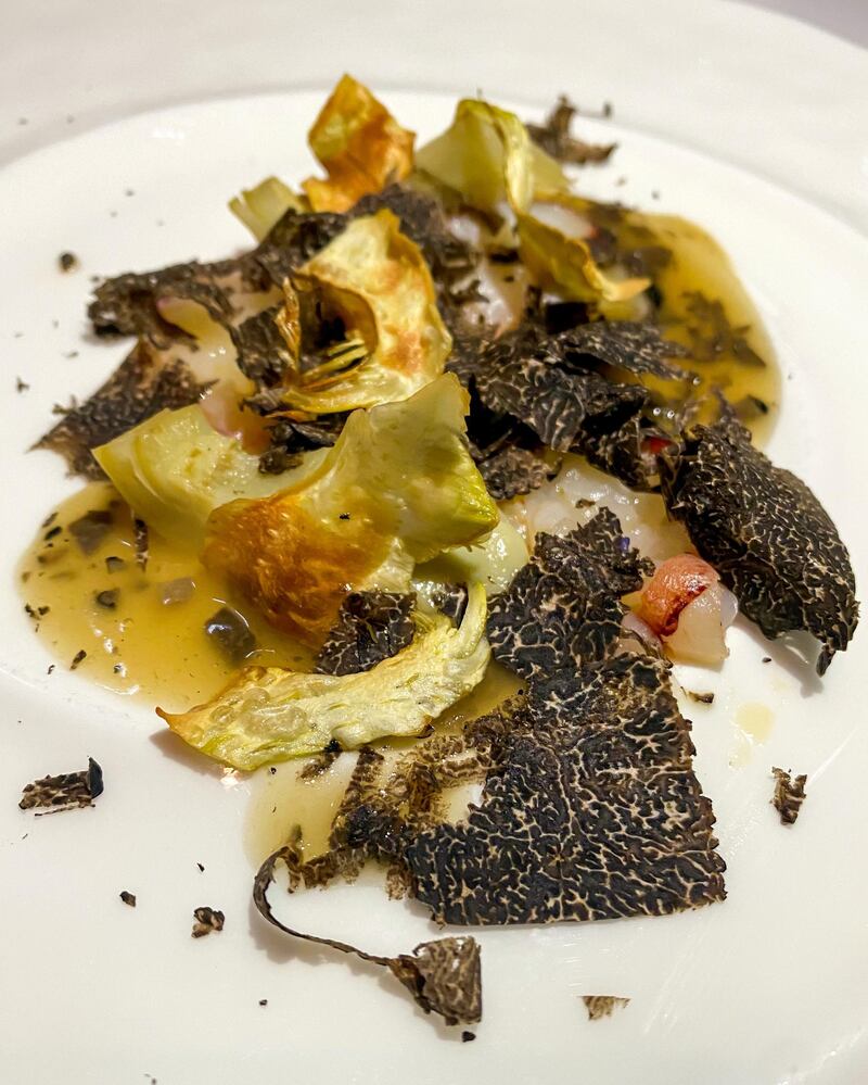 Lobster with artichoke and black truffle at Social by Heinz Beck, Dubai