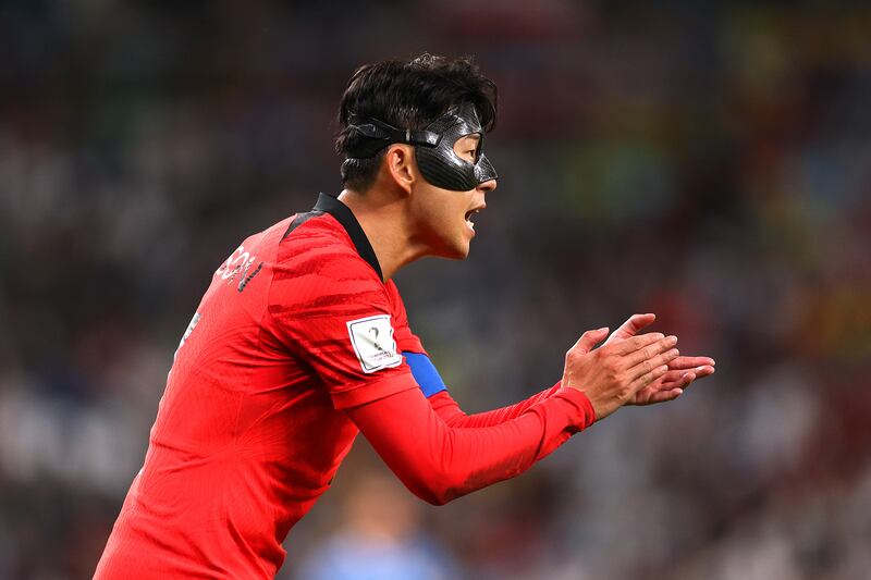 Son Heung-min at the Education City Stadium. Getty