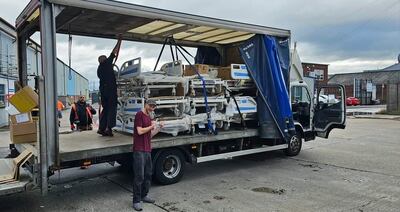 ReactAid’s delivery of medical equipment to a hospital in Ukraine. Photo: ReactAid