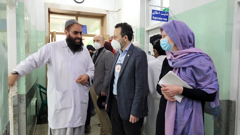 Mr Mardini visits a hospital in Kandahar province in 2022 to observe the new challenges after regime change in Afghanistan