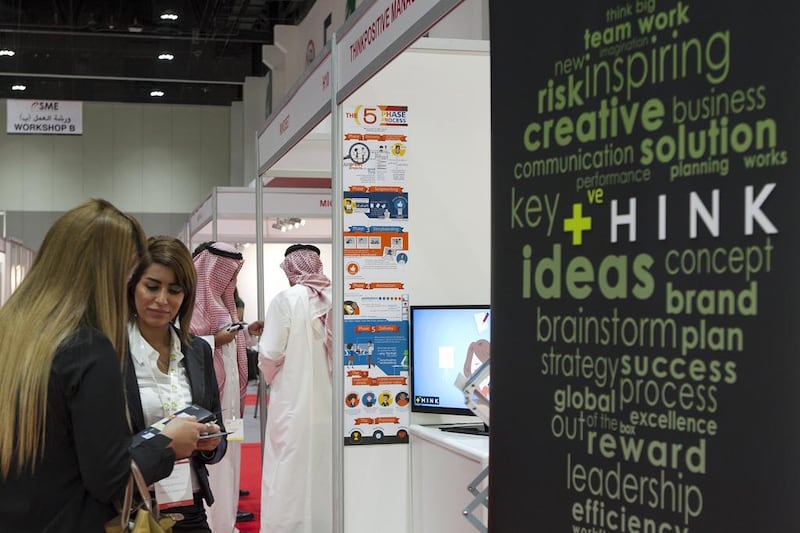The year 2015 was declared the Year of Innovation in the UAE. Above, participants at an SME congress in Abu Dhabi. Mona Al Marzooqi / The National