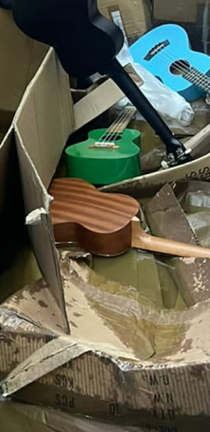 The floods have caused serious damage to instruments at the Dandana Musical Instruments Establishment in Sharjah.