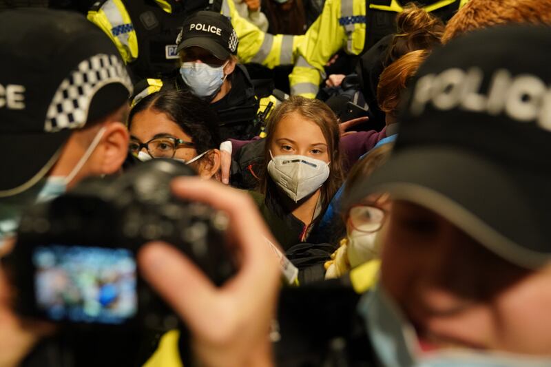 Ms Thunberg is likely to take part in a number of demonstrations during the two-week summit in Glasgow. PA Images
