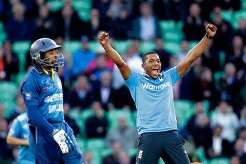 Chris Jordan, right, took three wickets for just 25 runs after he and his teammates were asked to 'express themselves'. Matt Dunham / AP Photo