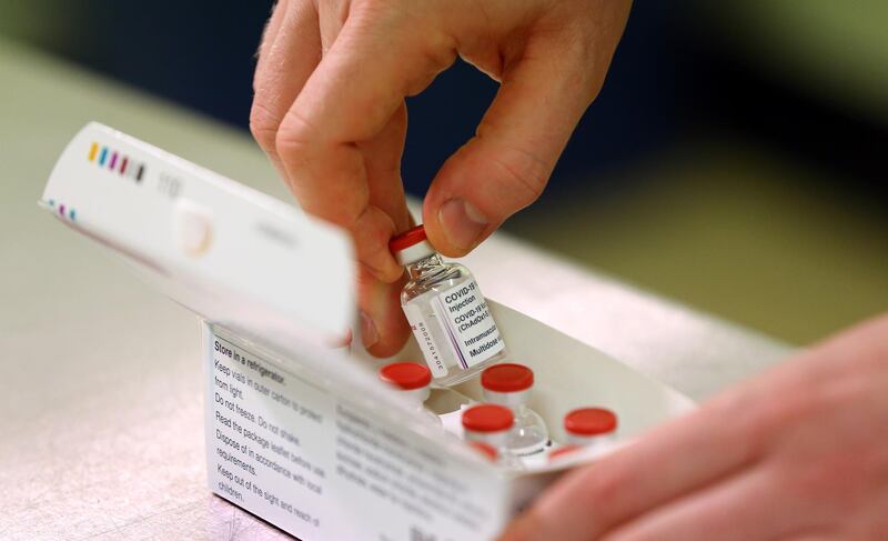 Doses of the Oxford University/AstraZeneca vaccine arrive at the Princess Royal Hospital in Haywards Heath. Getty Images