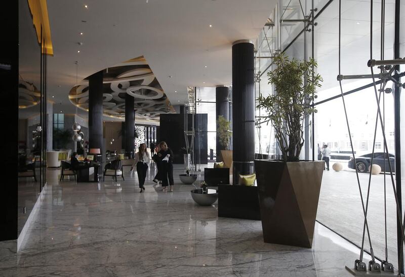 The lobby entrance at the Marriott Al Forsan in Abu Dhabi. Ravindranath K / The National