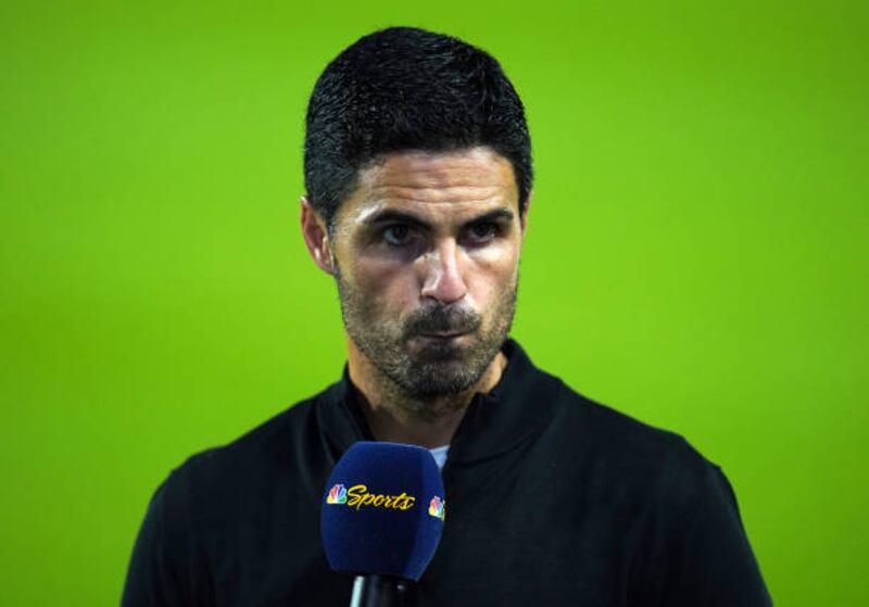 Arsenal manager Mikel Arteta after the final whistle.
