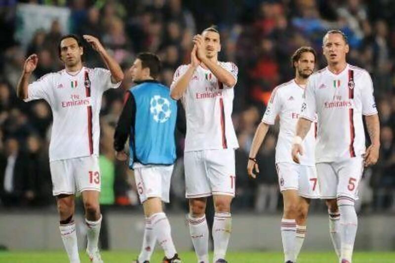 AC Milan exited the Champions League with defeat to Barcelona.