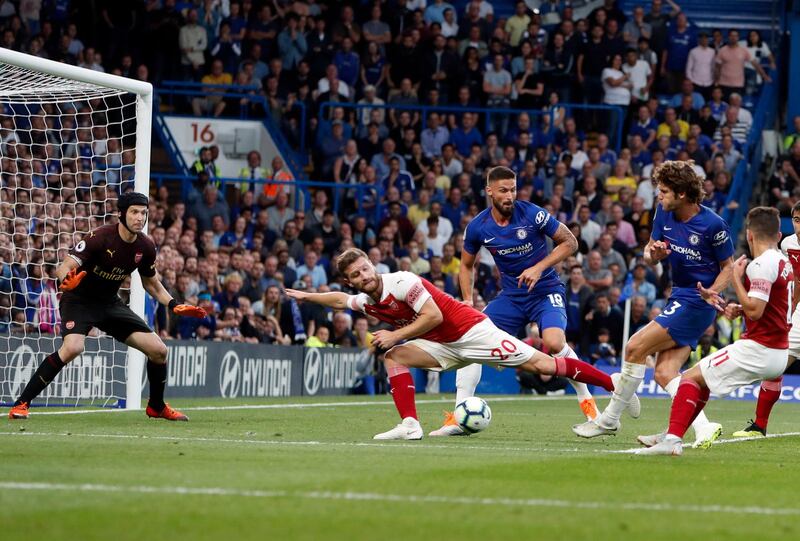 Left-back: Marcos Alonso (Chelsea) – Showed again what a great attacking threat he is by setting up Chelsea’s first goal against Arsenal and scoring a vital winner himself. AP Photo