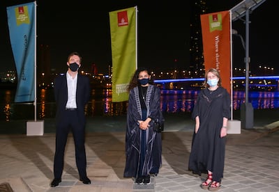 Festival director Ahlam Bolooki, centre, said the competition format this year has resulted from the prize's past success. Photo: Emirates Airline Festival of Literature