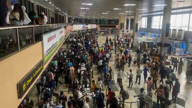 Murtala Muhammed International Airport in Lagos. Nigeria, whose blocked funds amounted to $850 million in June 2023, has paid off 98 per cent of its dues. Reuters