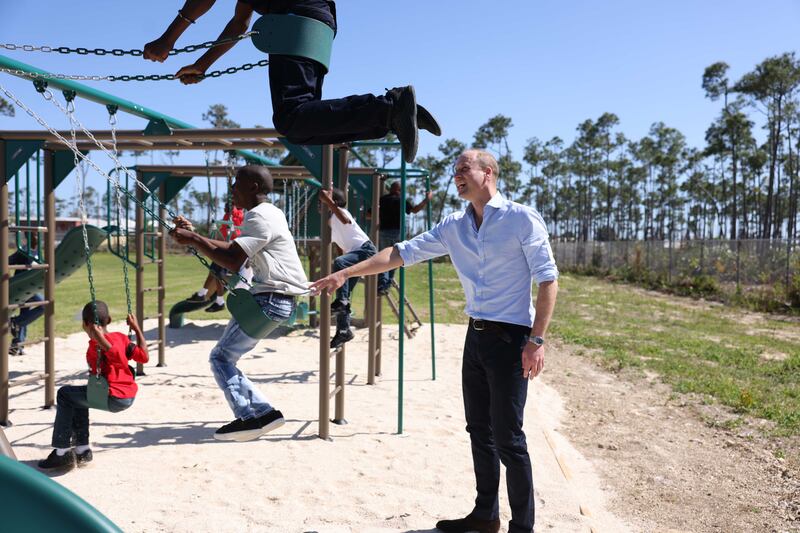 The Duke of Cambridge visits Grand Bahama Children's Home.