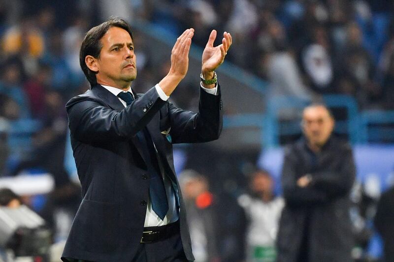 Lazio's Italian coach Simone Inzaghi. AFP