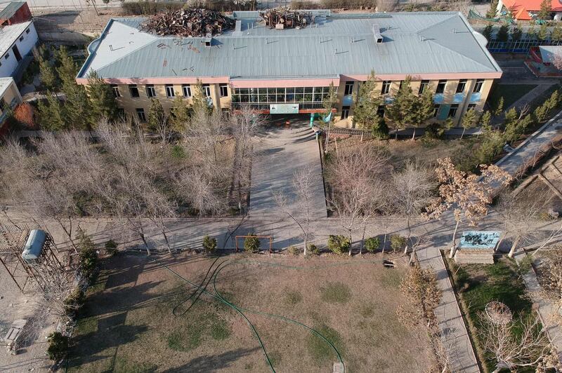 General view of the deserted Ghulam Haider Khan High school following Afghan authorities' orders to shut down schools for a month as a preventive measure against the coronavirus, in Kabul on March 19, 2020. AFP