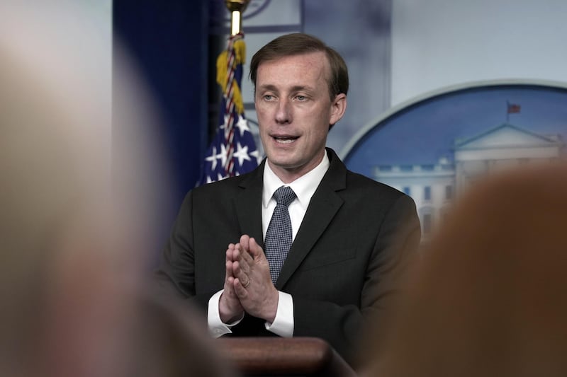 Jake Sullivan, White House national security adviser, speaks during a news conference in the James S. Brady Press Briefing Room at the White House in Washington, D.C., U.S., on Monday, June 7, 2021. A top Democrat said yesterday more transparency is needed into what kind of cash payments are made after ransomware attacks, a following a recent spate of cyber-attacks aimed at U.S. companies. Photographer: Yuri Gripas/Abaca/Bloomberg