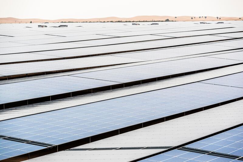 The Noor Abu Dhabi Solar Power Plant. It supplies Abu Dhabi with clean energy through a long-term power purchase agreement with Ewec. Photo: Ewec
